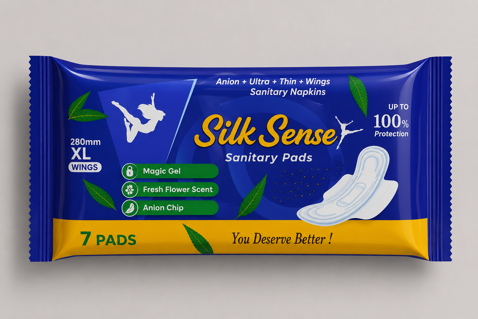 280 MM SILK SENSE SANITARY PADS XL SIZE | 7 PIECE /PACKS - Image 4